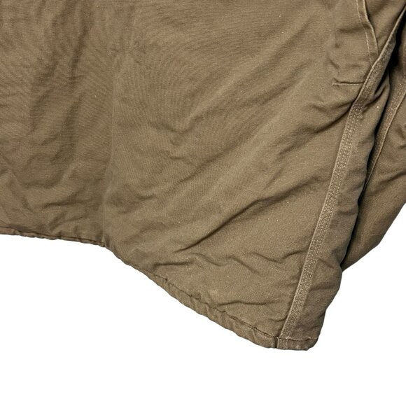 Vintage Carhartt Canvas Quilted Lined Chore Work Jacket Size 2XL Beige Workwear - Picture 8 of 10